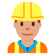 👷🏽 Emoji Bauarbeiter(in): mittlere Hautfarbe Twitter Twemoji 12.0.