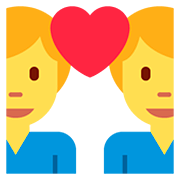 👨‍❤️‍👨 Emoji Liebespaar: Mann, Mann Twitter Twemoji 12.0.