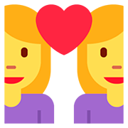👩‍❤️‍👩 Emoji Liebespaar: Frau, Frau Twitter Twemoji 12.0.