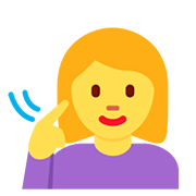 Emoji 🧏‍♀️ Donna Con Problemi Di Udito su Twitter Twemoji 12.0.