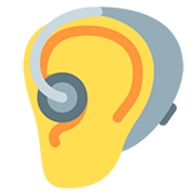 🦻 Emoji Ohr mit Hörhilfe Twitter Twemoji 12.0.