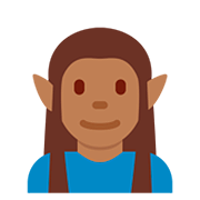 🧝🏾 Emoji Elf(e): mitteldunkle Hautfarbe Twitter Twemoji 12.0.