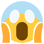 😱 Emoji Cara Gritando De Miedo en Twitter Twemoji 12.0.
