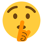 🤫 Emoji Cara Pidiendo Silencio en Twitter Twemoji 12.0.