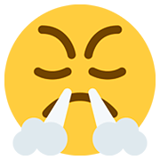 Émoji 😤 Visage Avec Fumée Sortant Des Narines sur Twitter Twemoji 12.0.