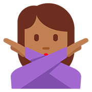 🙅🏾 Emoji Persona Haciendo El Gesto De «no»: Tono De Piel Oscuro Medio en Twitter Twemoji 12.0.