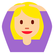 🙆🏼 Emoji Persona Haciendo El Gesto De «de Acuerdo»: Tono De Piel Claro Medio en Twitter Twemoji 12.0.