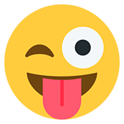 😜 Emoji zwinkerndes Gesicht mit herausgestreckter Zunge Twitter Twemoji 12.0.