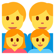 👨‍👨‍👧‍👦 Emoji Família: Homem, Homem, Menina E Menino na Twitter Twemoji 12.0.
