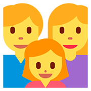 👨‍👩‍👧 Emoji Familia: Hombre, Mujer, Niña en Twitter Twemoji 12.0.