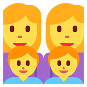 👩‍👩‍👦‍👦 Emoji Familie: Frau, Frau, Junge und Junge Twitter Twemoji 12.0.