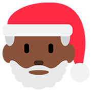 Emoji 🎅🏿 Babbo Natale: Carnagione Scura su Twitter Twemoji 12.0.