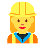 👷‍♀️ Emoji Bauarbeiterin Twitter Twemoji 12.0.