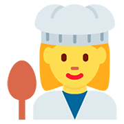 Émoji 👩‍🍳 Cuisinière sur Twitter Twemoji 12.0.