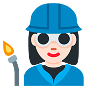 Emoji 👩🏻‍🏭 Operaia: Carnagione Chiara su Twitter Twemoji 12.0.