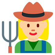 👩🏼‍🌾 Emoji Agricultora: Tono De Piel Claro Medio en Twitter Twemoji 12.0.