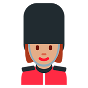 💂🏽‍♀️ Emoji Wachfrau: mittlere Hautfarbe Twitter Twemoji 12.0.