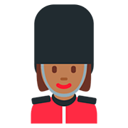 💂🏾‍♀️ Emoji Wachfrau: mitteldunkle Hautfarbe Twitter Twemoji 12.0.