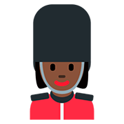 💂🏿‍♀️ Emoji Guardia Mujer: Tono De Piel Oscuro en Twitter Twemoji 12.0.