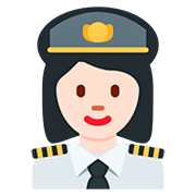 👩🏻‍✈️ Emoji Pilotin: helle Hautfarbe Twitter Twemoji 12.0.