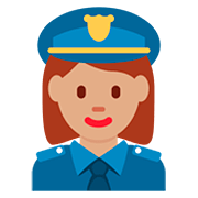 Émoji 👮🏽‍♀️ Policière : Peau Légèrement Mate sur Twitter Twemoji 12.0.