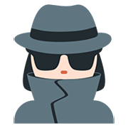 🕵🏻‍♀️ Emoji Detective Mujer: Tono De Piel Claro en Twitter Twemoji 12.0.