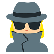🕵🏼‍♀️ Emoji Detective Mujer: Tono De Piel Claro Medio en Twitter Twemoji 12.0.