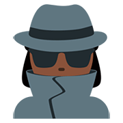 🕵🏿‍♀️ Emoji Detektivin: dunkle Hautfarbe Twitter Twemoji 12.0.