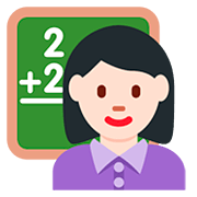 Emoji 👩🏻‍🏫 Professoressa: Carnagione Chiara su Twitter Twemoji 12.0.