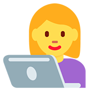 Emoji 👩‍💻 Tecnologa su Twitter Twemoji 12.0.