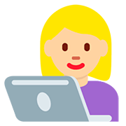 👩🏼‍💻 Emoji IT-Expertin: mittelhelle Hautfarbe Twitter Twemoji 12.0.