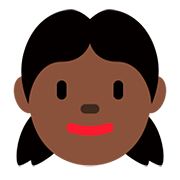 👧🏿 Emoji Mädchen: dunkle Hautfarbe Twitter Twemoji 12.0.