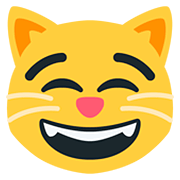 😸 Emoji grinsende Katze mit lachenden Augen Twitter Twemoji 12.0.