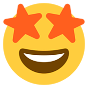 🤩 Emoji Cara Sonriendo Con Estrellas en Twitter Twemoji 12.0.