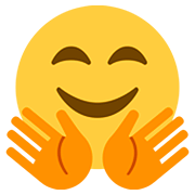 🤗 Emoji Gesicht mit umarmenden Händen Twitter Twemoji 12.0.