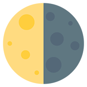 Emoji 🌗 Ultimo Quarto Di Luna su Twitter Twemoji 12.0.