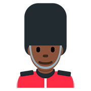 💂🏿‍♂️ Emoji Wachmann: dunkle Hautfarbe Twitter Twemoji 12.0.