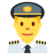 Émoji 👨‍✈️ Pilote Homme sur Twitter Twemoji 12.0.