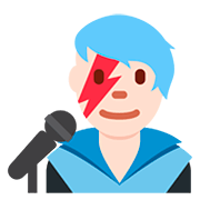Emoji 👨🏻‍🎤 Cantante Uomo: Carnagione Chiara su Twitter Twemoji 12.0.