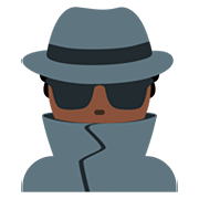 🕵🏿‍♂️ Emoji Detektiv: dunkle Hautfarbe Twitter Twemoji 12.0.