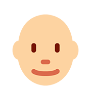 👨🏼‍🦲 Emoji Hombre: Tono De Piel Claro Medio Y Sin Pelo en Twitter Twemoji 12.0.
