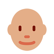 Emoji 👨🏽‍🦲 Uomo: Carnagione Olivastra E Calvo su Twitter Twemoji 12.0.