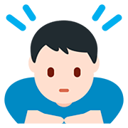 Emoji 🙇🏻‍♂️ Uomo Che Fa Inchino Profondo: Carnagione Chiara su Twitter Twemoji 12.0.