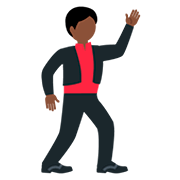 🕺🏿 Emoji Hombre Bailando: Tono De Piel Oscuro en Twitter Twemoji 12.0.