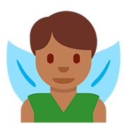 🧚🏾‍♂️ Emoji Homem Fada: Pele Morena Escura na Twitter Twemoji 12.0.