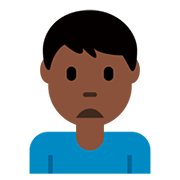 🙍🏿‍♂️ Emoji Homem Franzindo A Sobrancelha: Pele Escura na Twitter Twemoji 12.0.