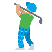 Émoji 🏌🏽‍♂️ Golfeur : Peau Légèrement Mate sur Twitter Twemoji 12.0.