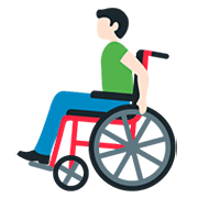 👨🏻‍🦽 Emoji Homem Em Cadeira De Rodas Manual: Pele Clara na Twitter Twemoji 12.0.