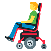 👨‍🦼 Emoji Mann in elektrischem Rollstuhl Twitter Twemoji 12.0.