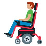 👨🏽‍🦼 Emoji Mann in elektrischem Rollstuhl: mittlere Hautfarbe Twitter Twemoji 12.0.